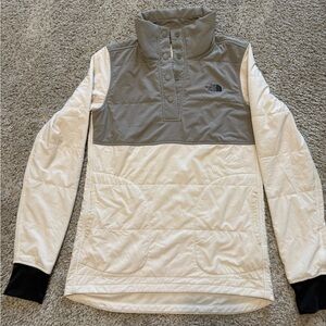 The North Face Tan and White Jacket